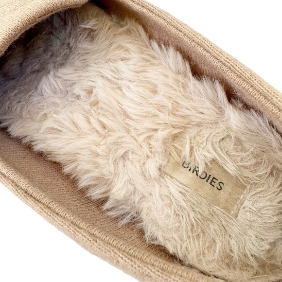 Birdies Starling Knit Loafers in Oatmeal Faux Fur Size 7.5 - Picture 6 of 12